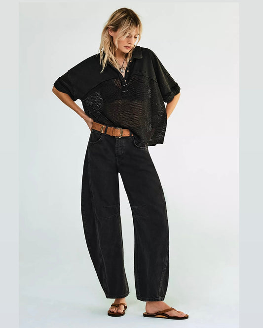 Free People - We The Free Good Luck Mid-Rise Barrel Jeans