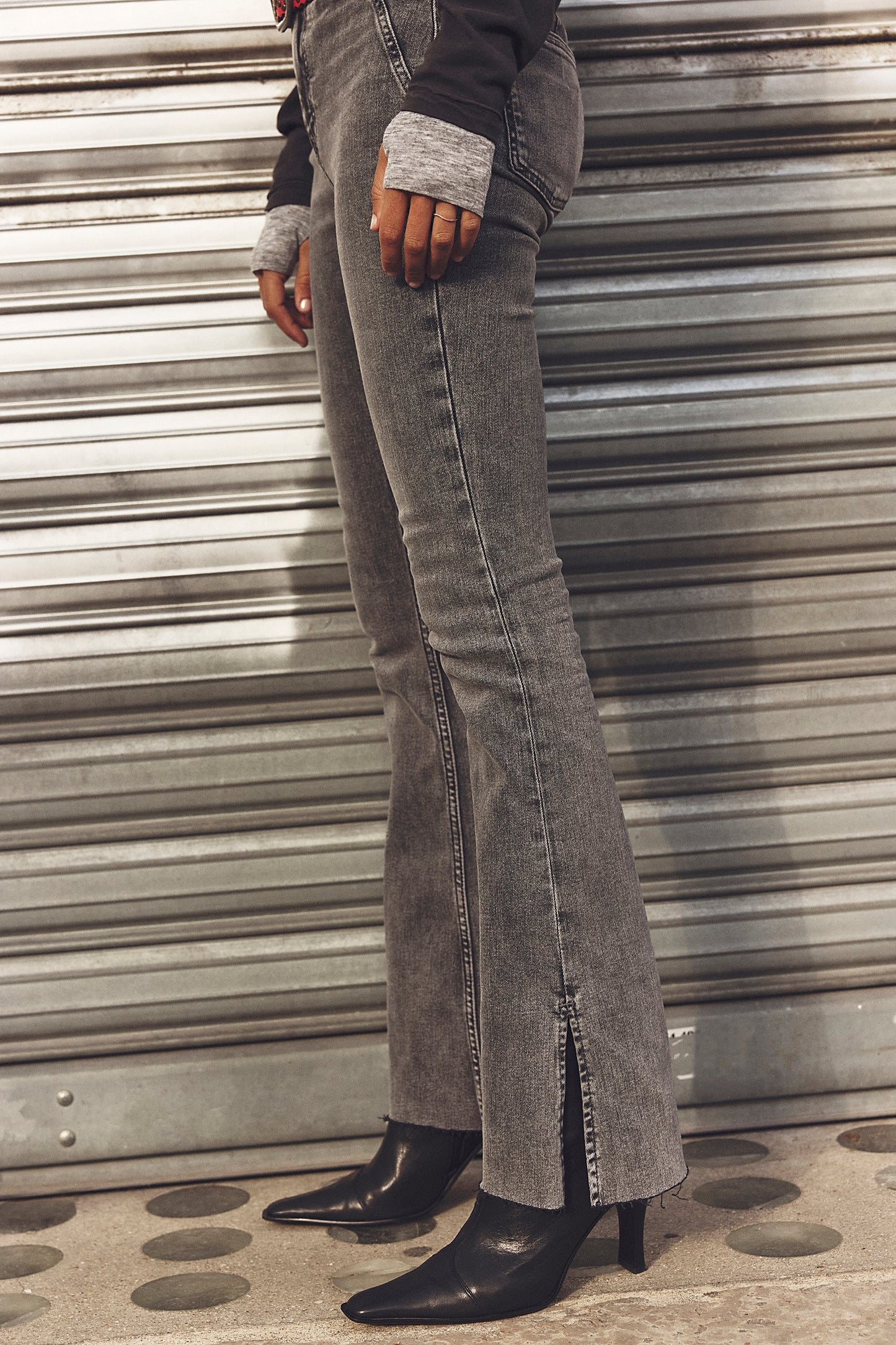 Level Up Slit Flare Jean - we the free