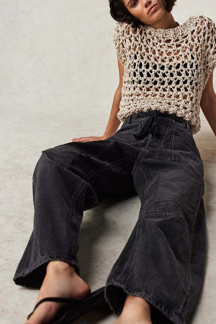Moxie Pull-On Barrel Jeans- Night Hawk- We The Free
