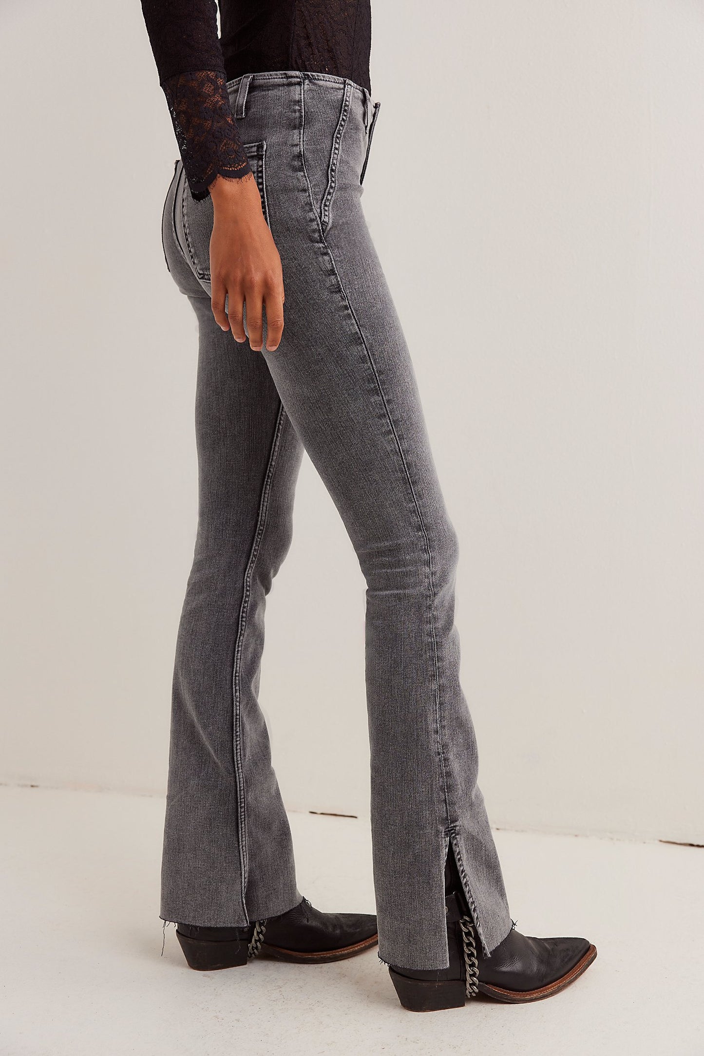 Level Up Slit Flare Jean - we the free