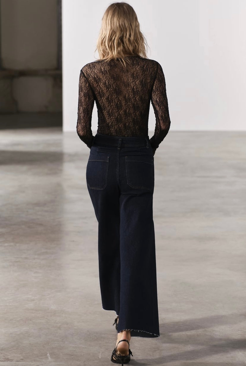 ZW COLLECTION WIDE-LEG HIGH-WAIST JEANS - ZARA