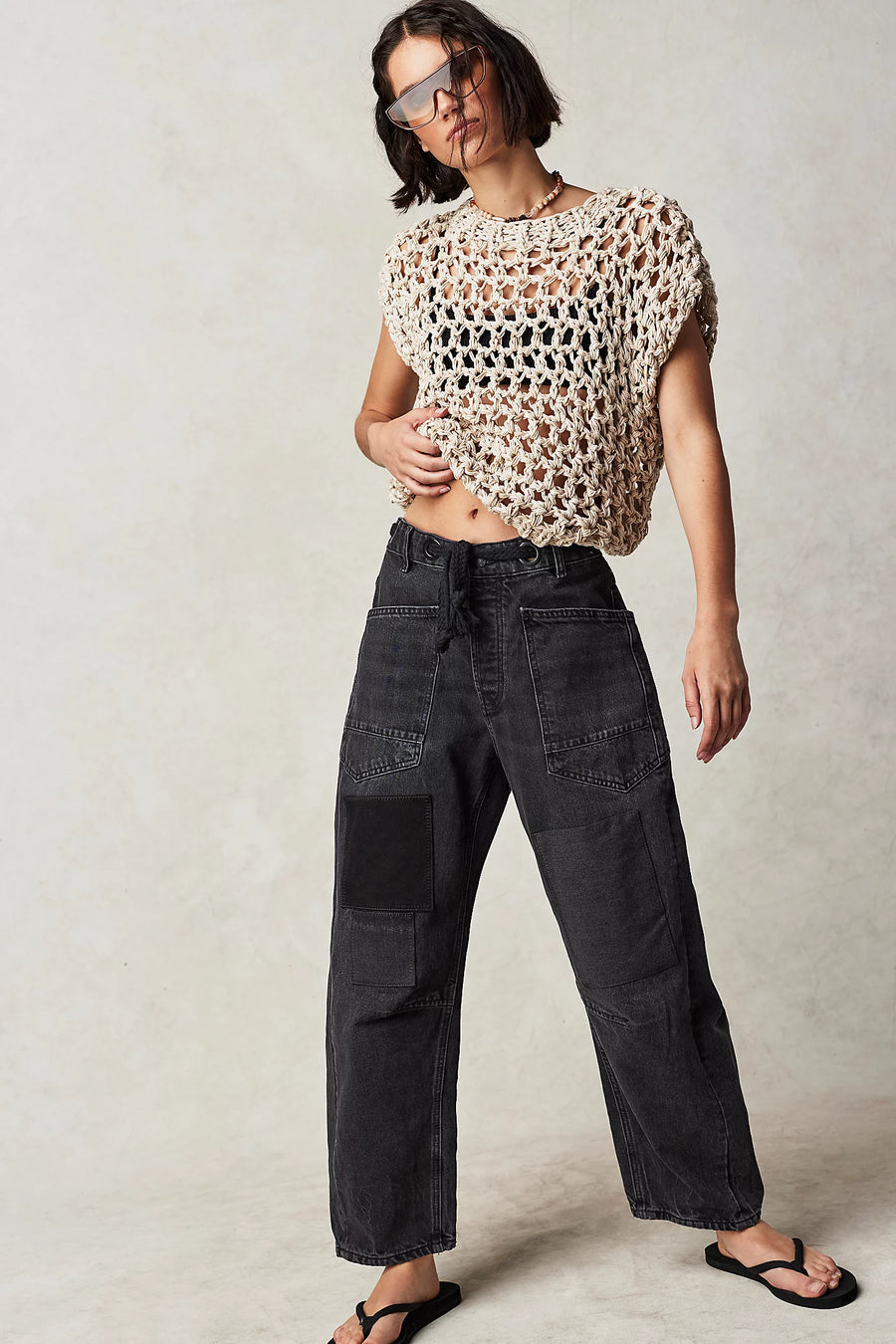 Moxie Pull-On Barrel Jeans- Night Hawk- We The Free