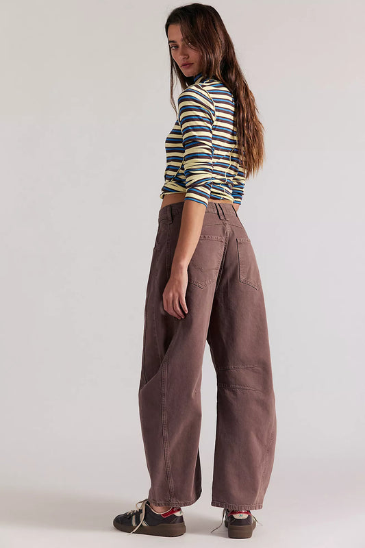 Free People - We The Free Good Luck Mid-Rise Barrel Jeans