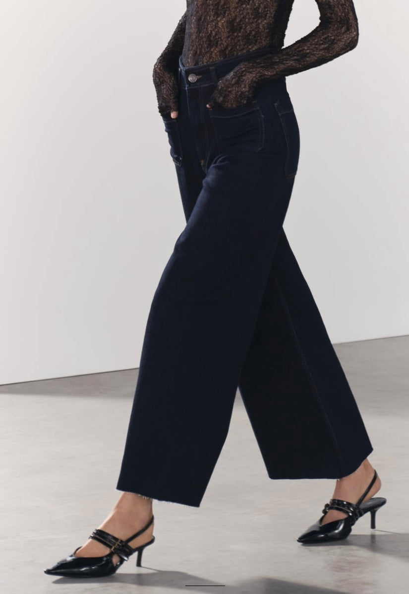 ZW COLLECTION WIDE-LEG HIGH-WAIST JEANS - ZARA