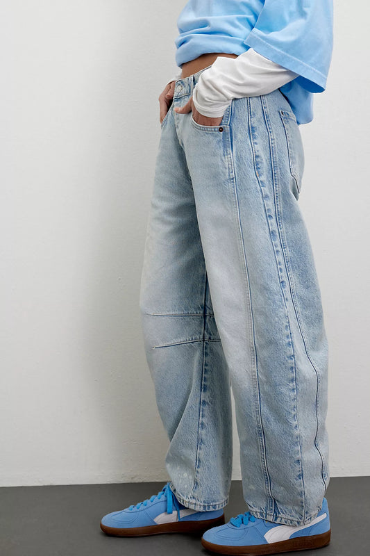 Free People - We The Free Good Luck Mid-Rise Barrel Jeans