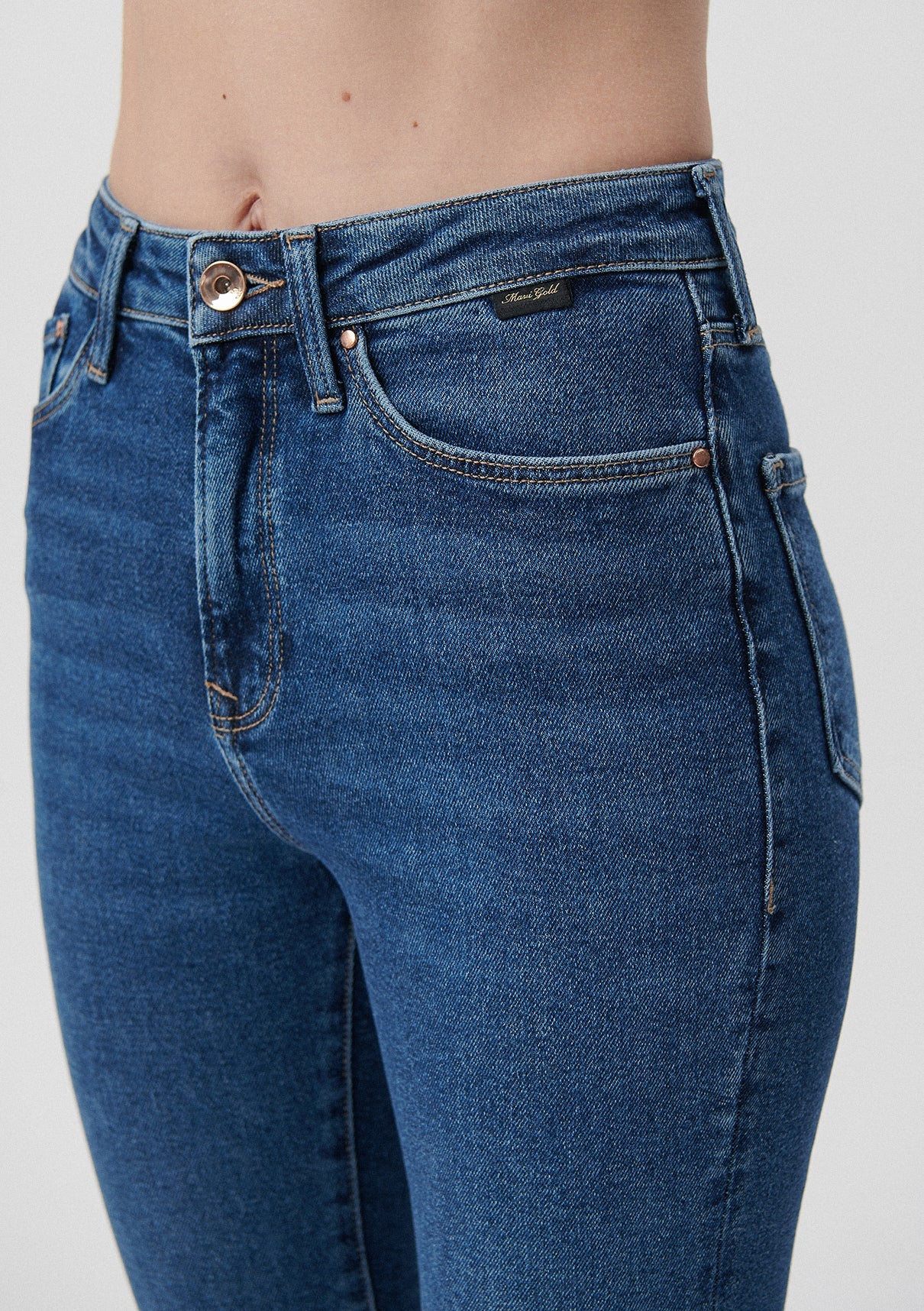 Serenay Dark Gold Shape Super Skinny Jean Pants - Mavi
