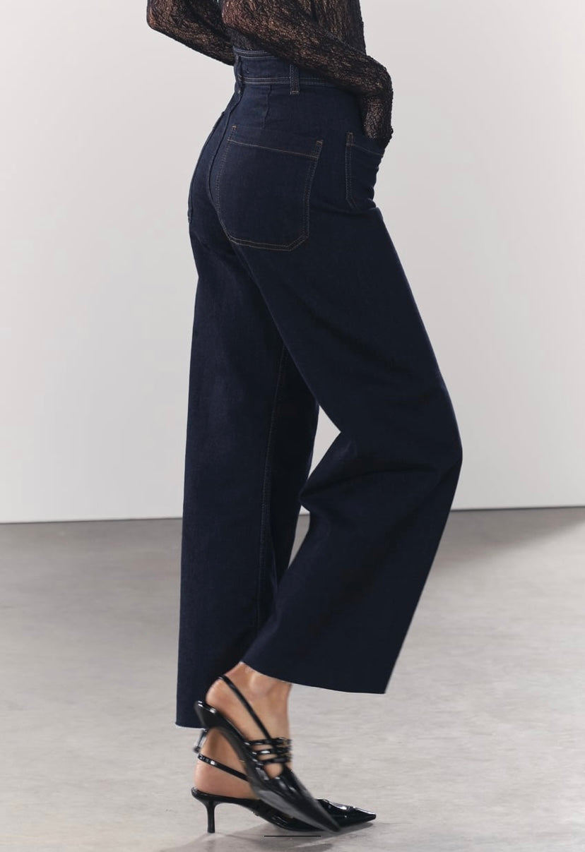 ZW COLLECTION WIDE-LEG HIGH-WAIST JEANS - ZARA