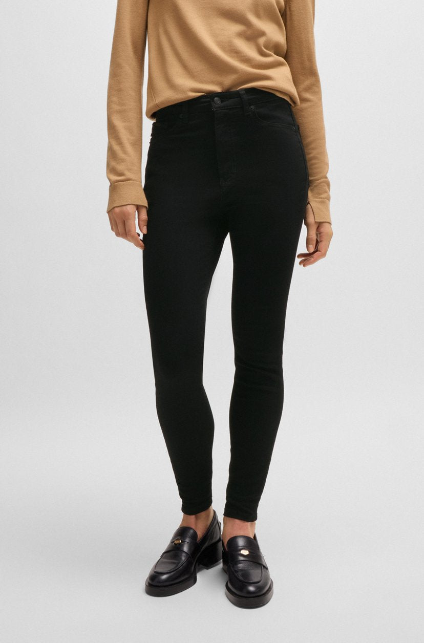 SLIM-FIT JEANS IN STAY-BLACK POWER-STRETCH DENIM - BOSS