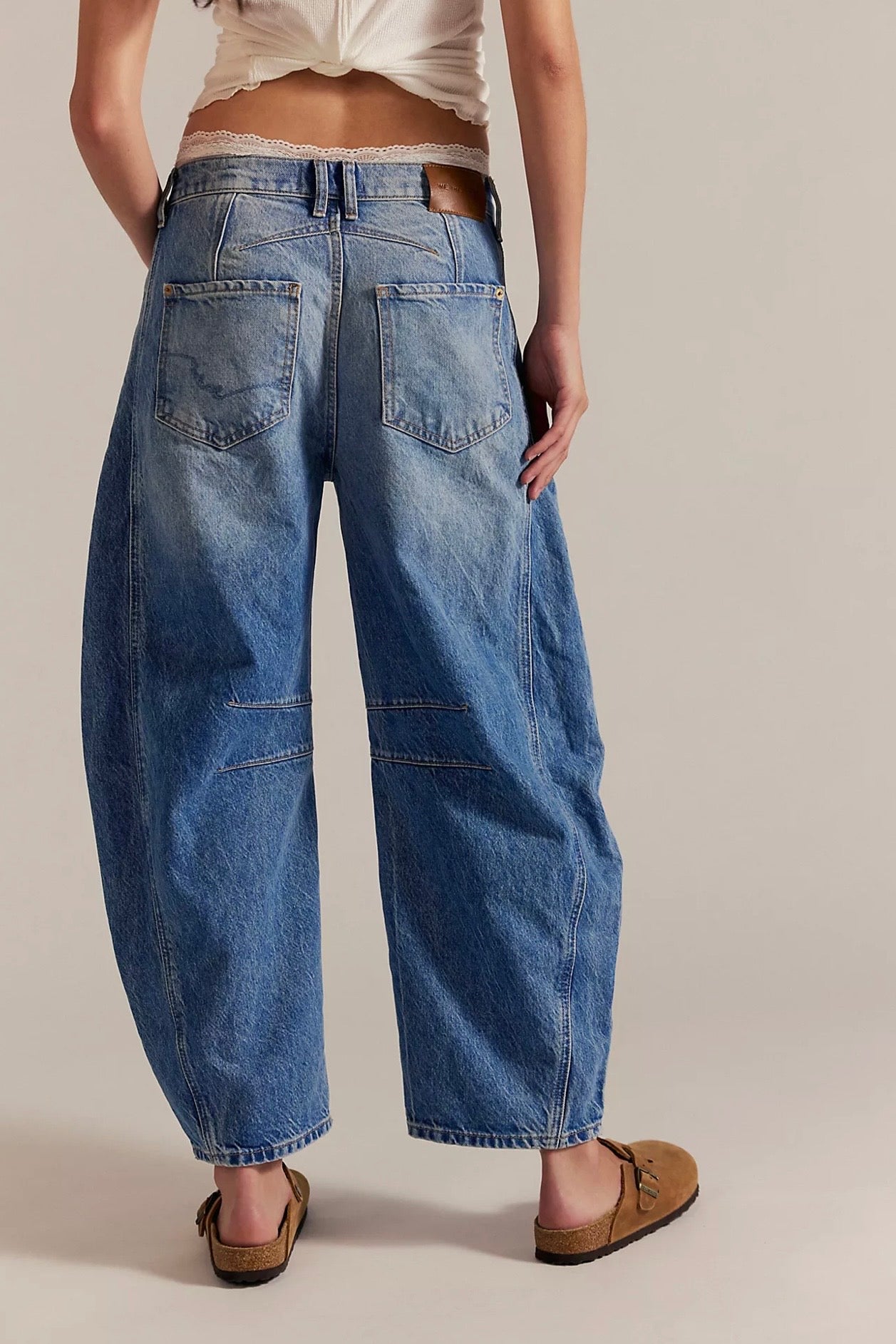 Free People - We The Free Good Luck Mid-Rise Barrel Jeans