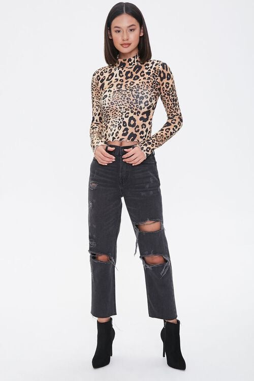 Faded Black Distressed High Waisted Mom Jeans - Forever21