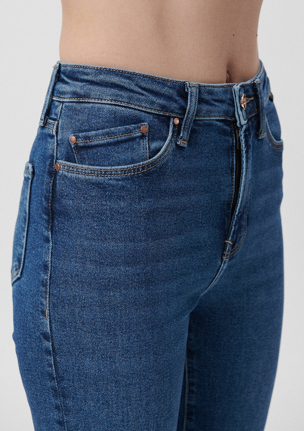 Serenay Dark Gold Shape Super Skinny Jean Pants - Mavi