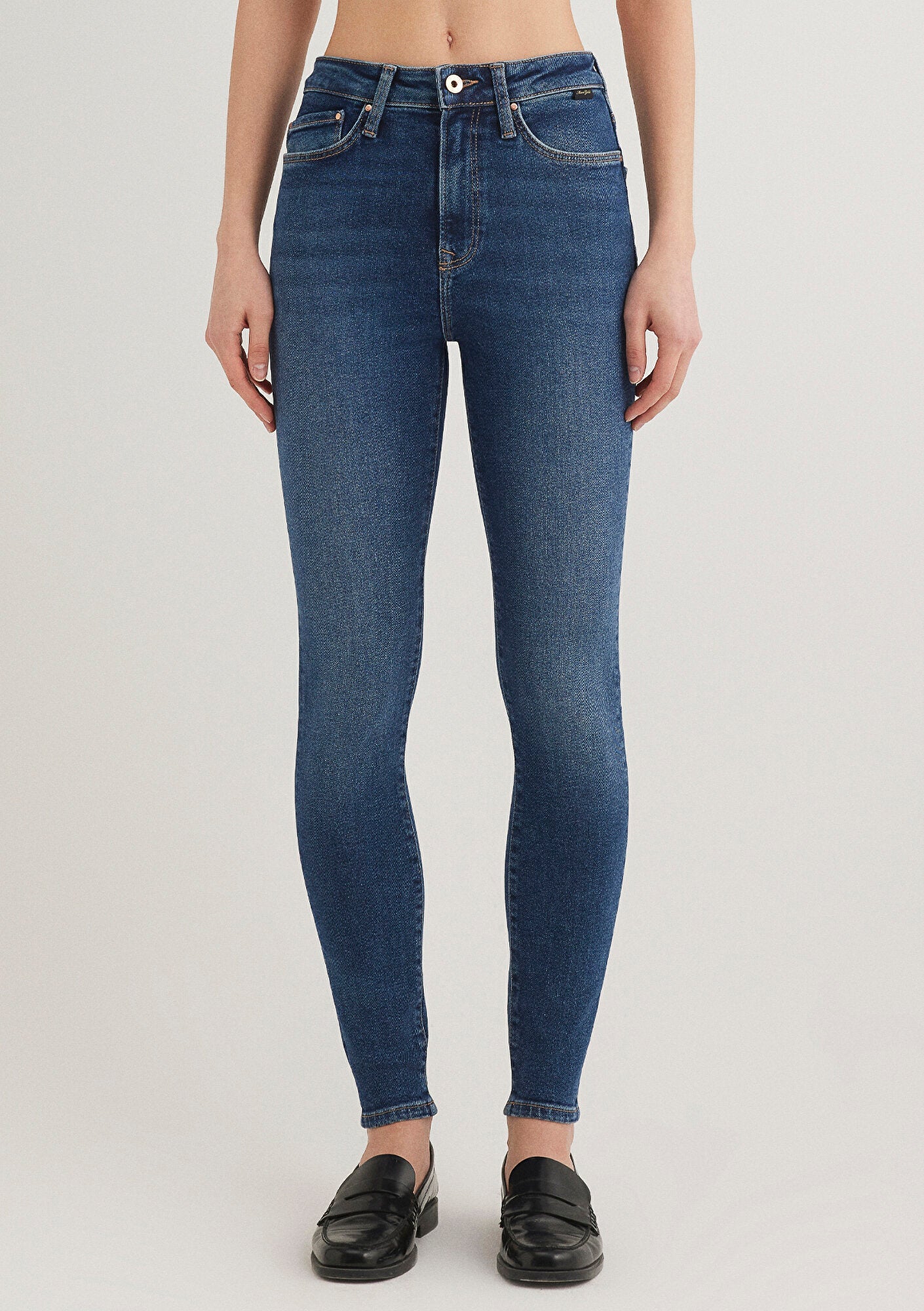 Serenay Dark Gold Shape Super Skinny Jean Pants - Mavi