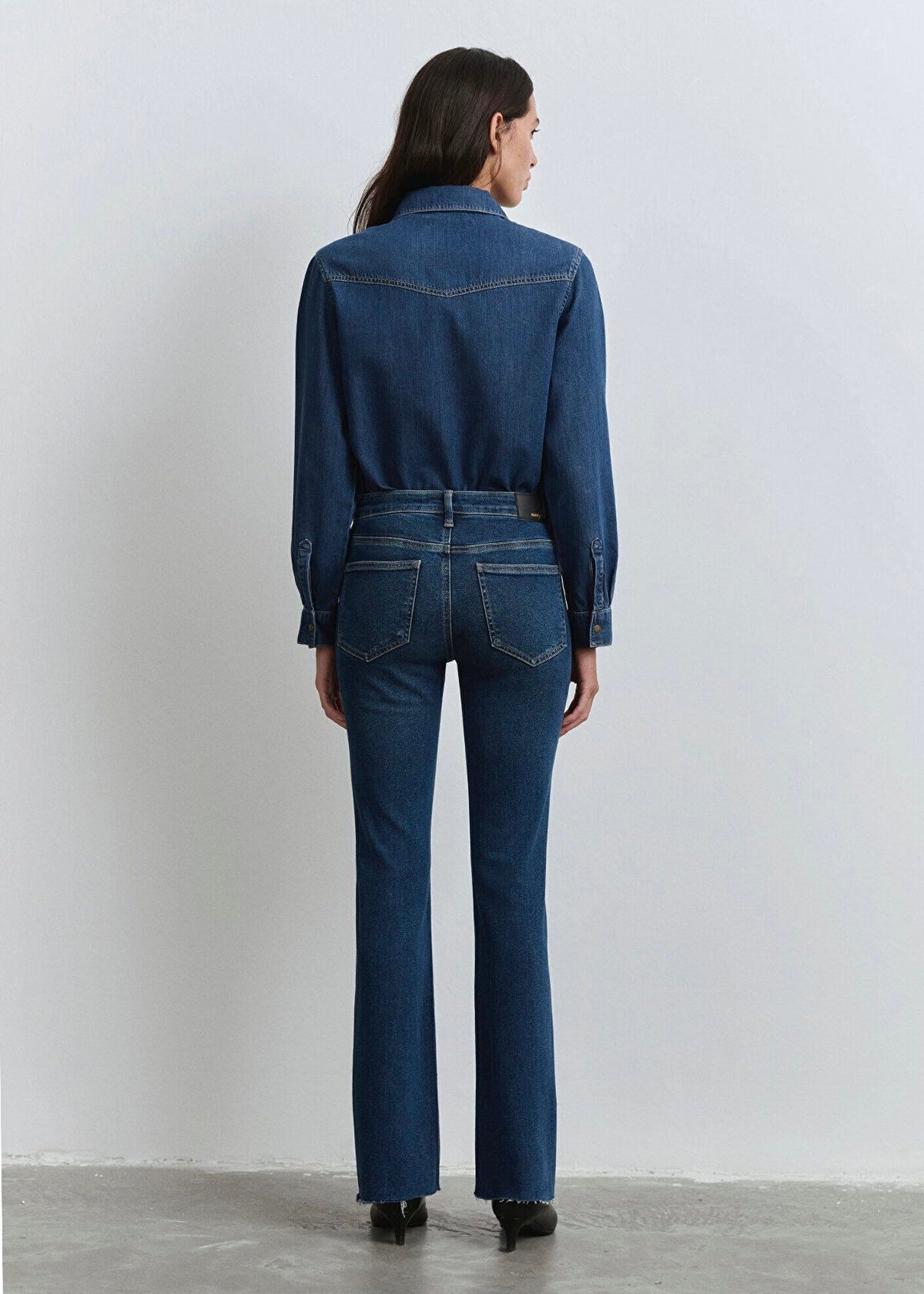 Maria Flare Jeans Mid Rise | Mid Brushed Flex Blue - Mavi