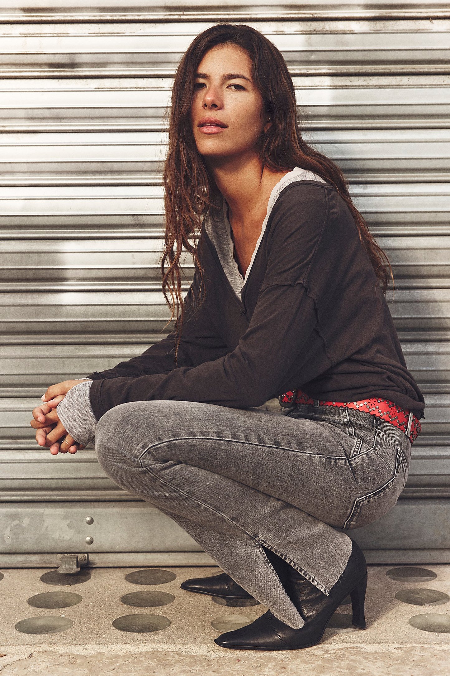 Level Up Slit Flare Jean - we the free