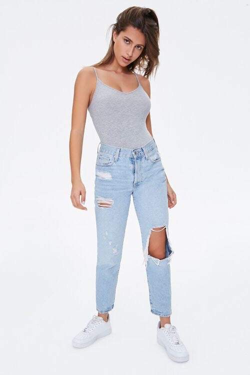 Light Denim Distressed Boyfriend Fit Jeans - Forever21