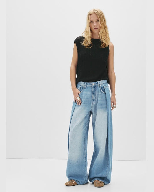 Balloon-cut jeans with pleats - PULL&BEAR