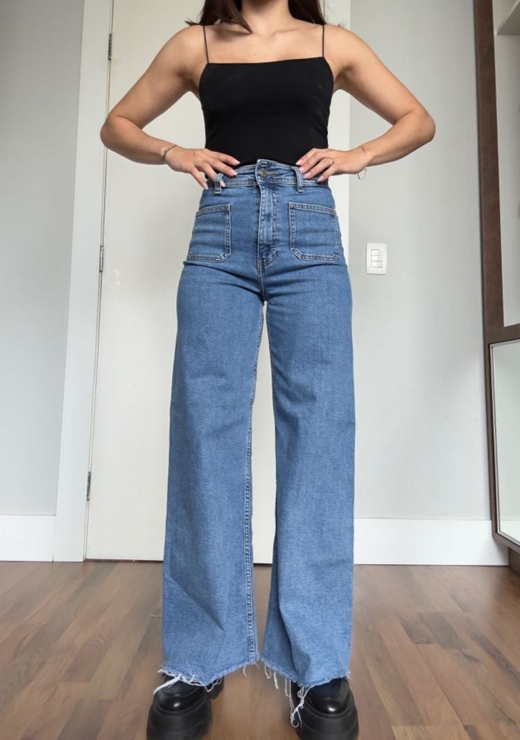 ZW COLLECTION WIDE-LEG HIGH-WAIST JEANS - ZARA