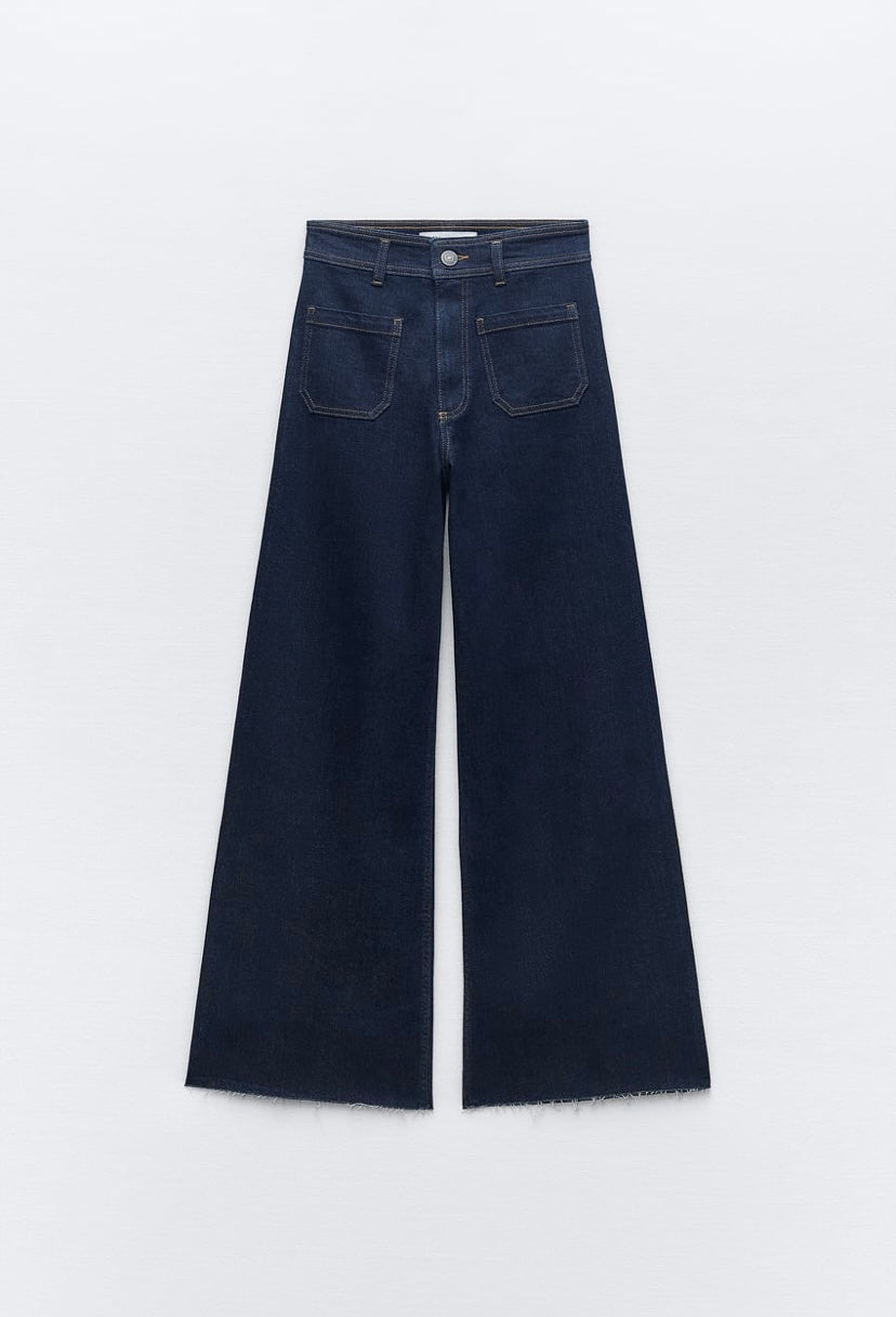 ZW COLLECTION WIDE-LEG HIGH-WAIST JEANS - ZARA