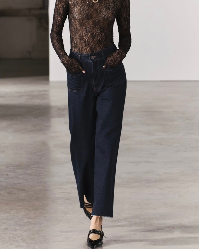 ZW COLLECTION WIDE-LEG HIGH-WAIST JEANS - ZARA