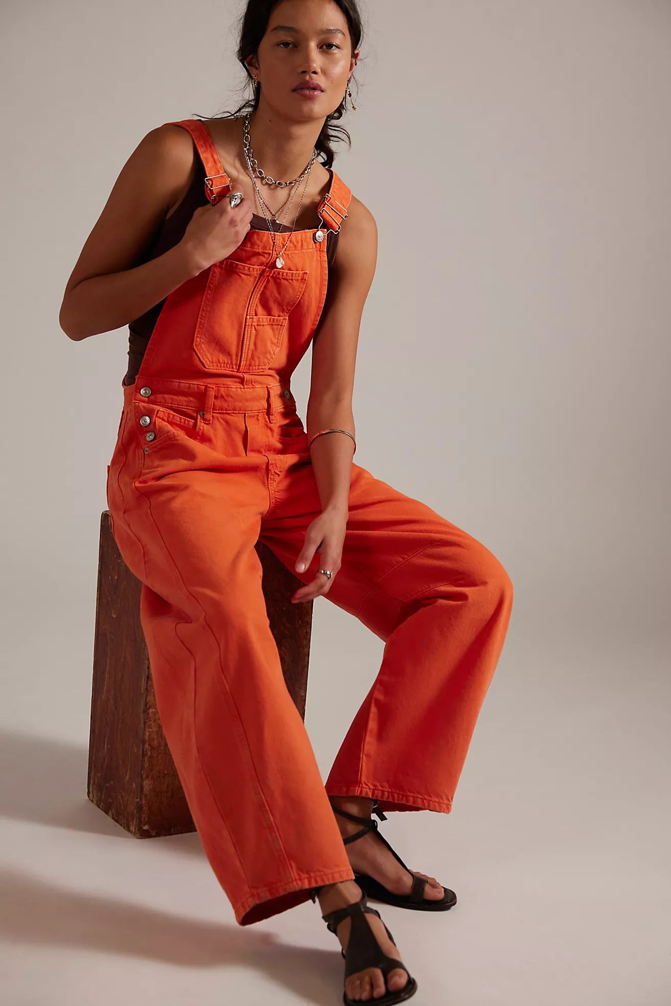 Free People - We The Free Good Luck Barrel Overalls