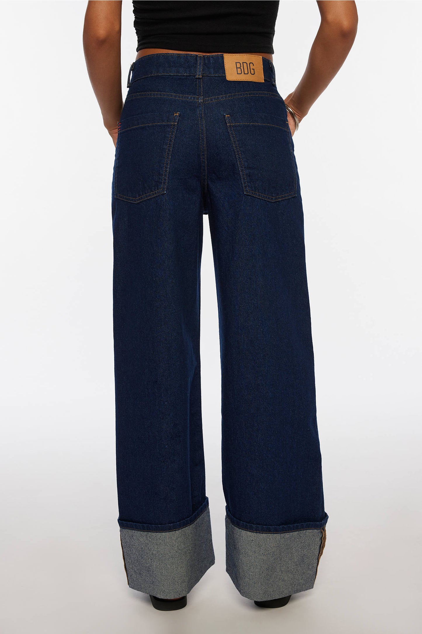 Thea Cuffed Wide Leg Jean - BDG