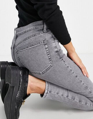 Topshop Jamie high rise skinny jean in grey