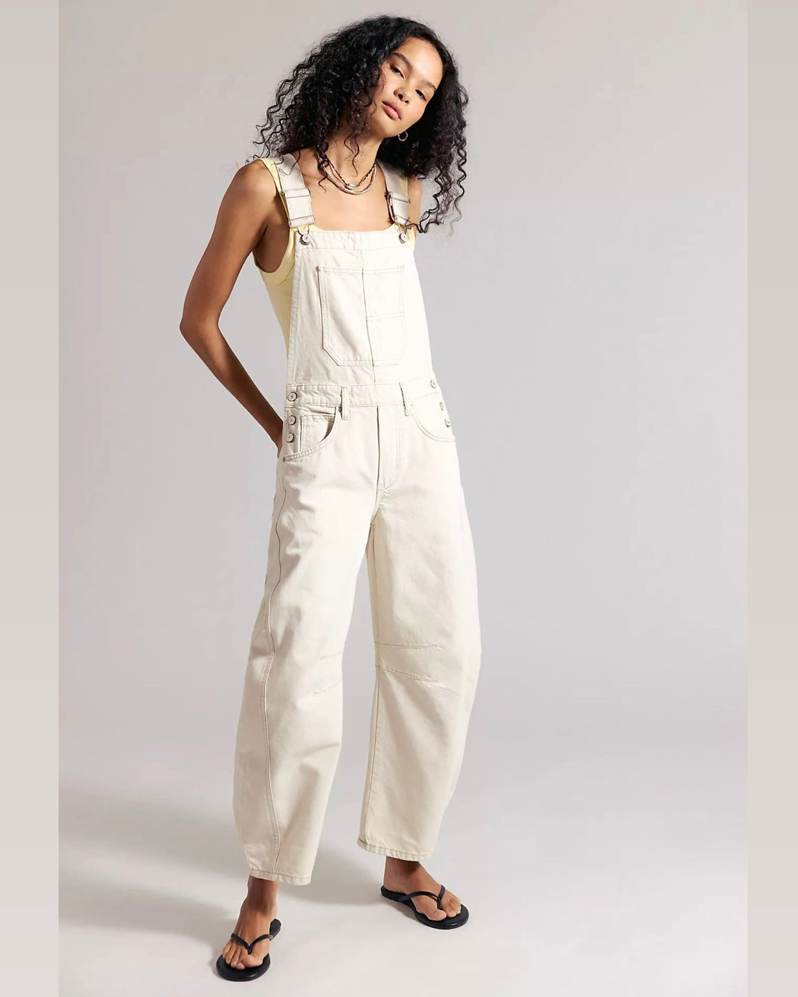 Free People - We The Free Good Luck Barrel Overalls