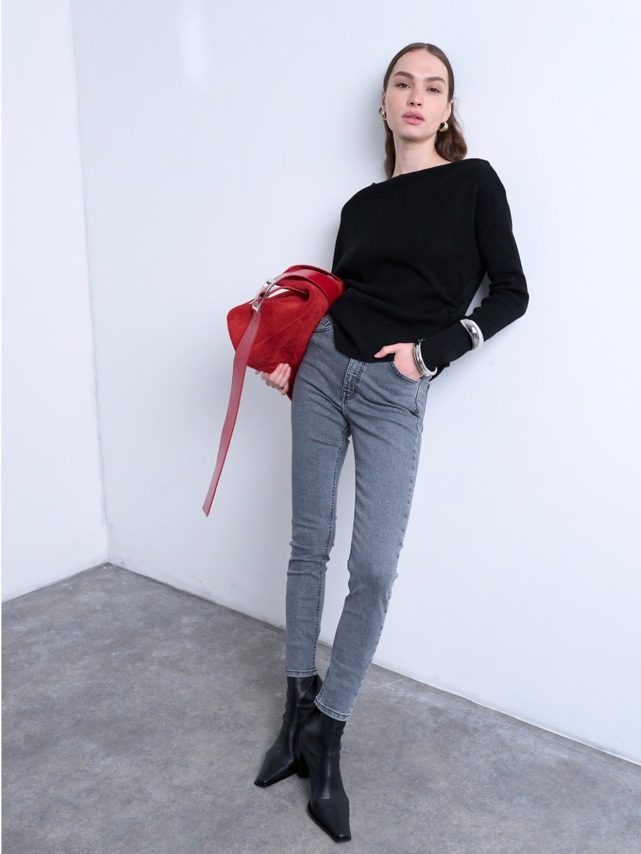 Topshop Jamie high rise skinny jean in grey