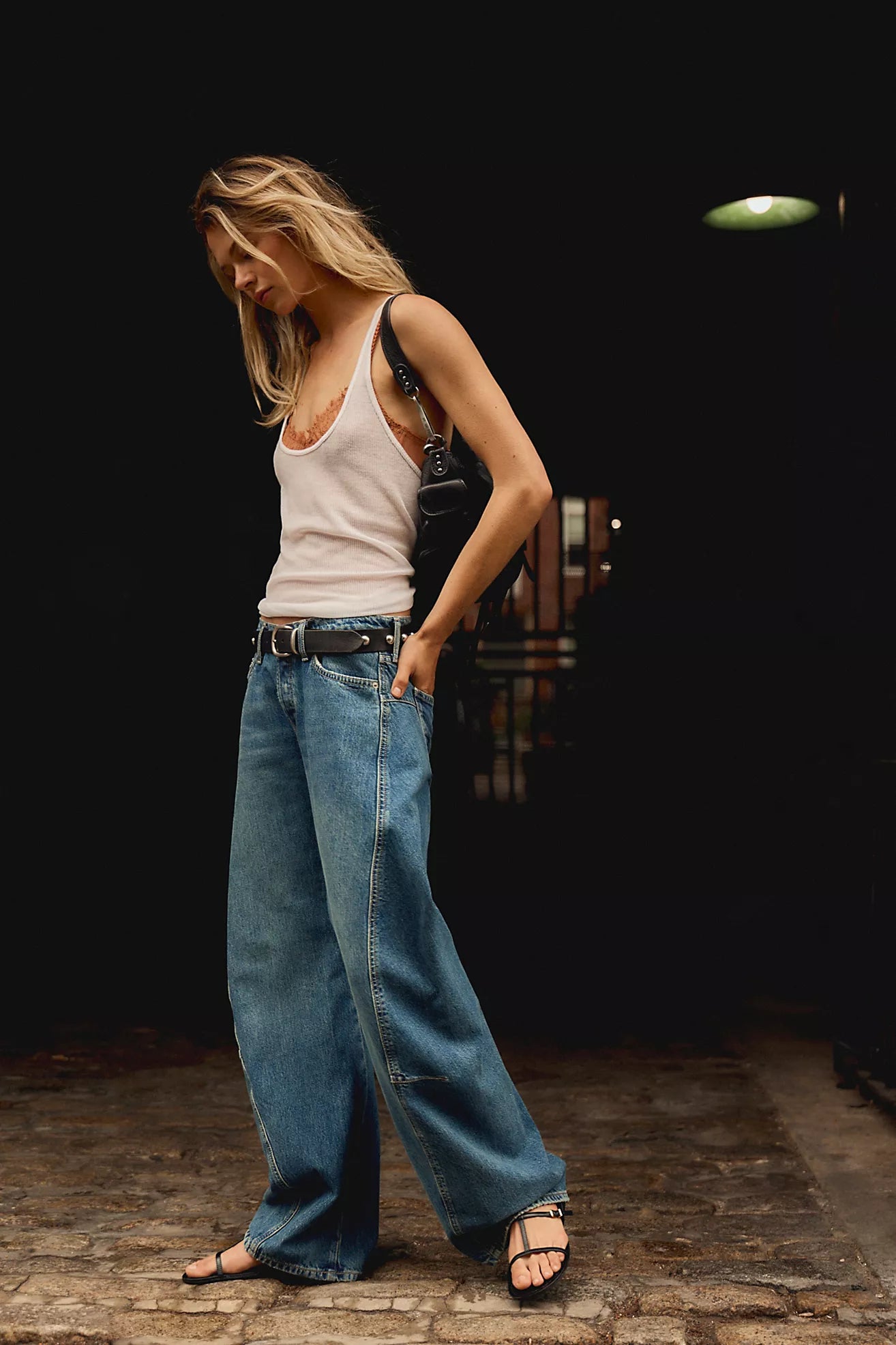 Free People - We The Free Fable Low-Rise Twisted Bowed Jeans