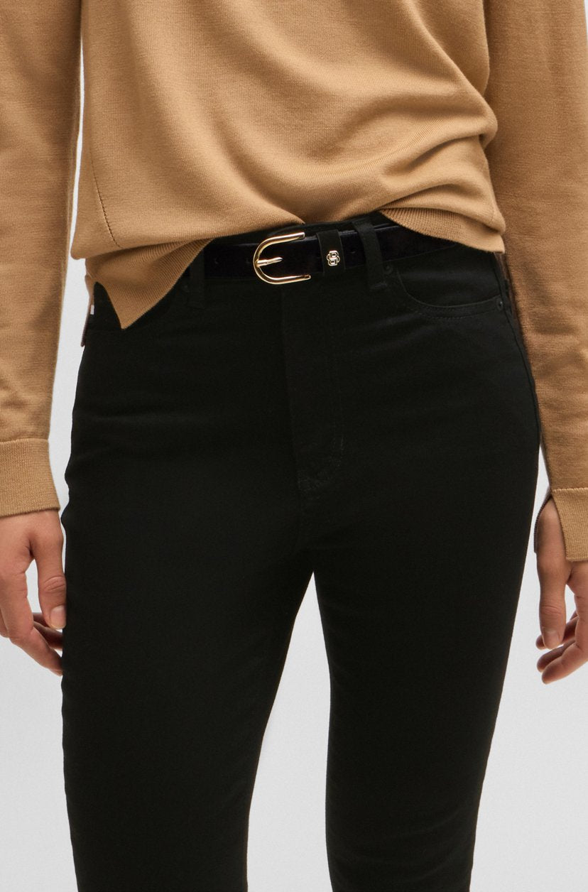 SLIM-FIT JEANS IN STAY-BLACK POWER-STRETCH DENIM - BOSS