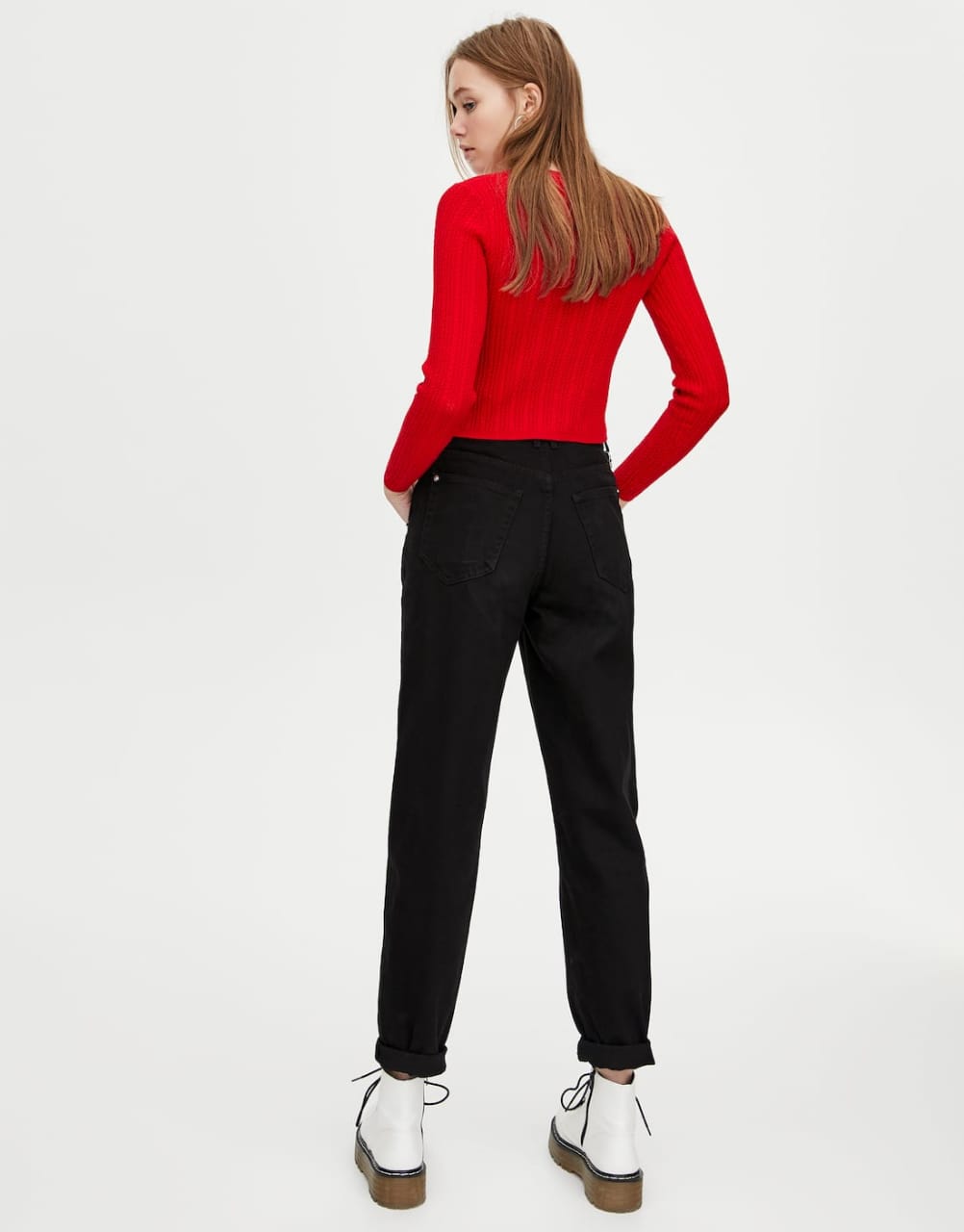 black slouchy jeans - PULL&BEAR