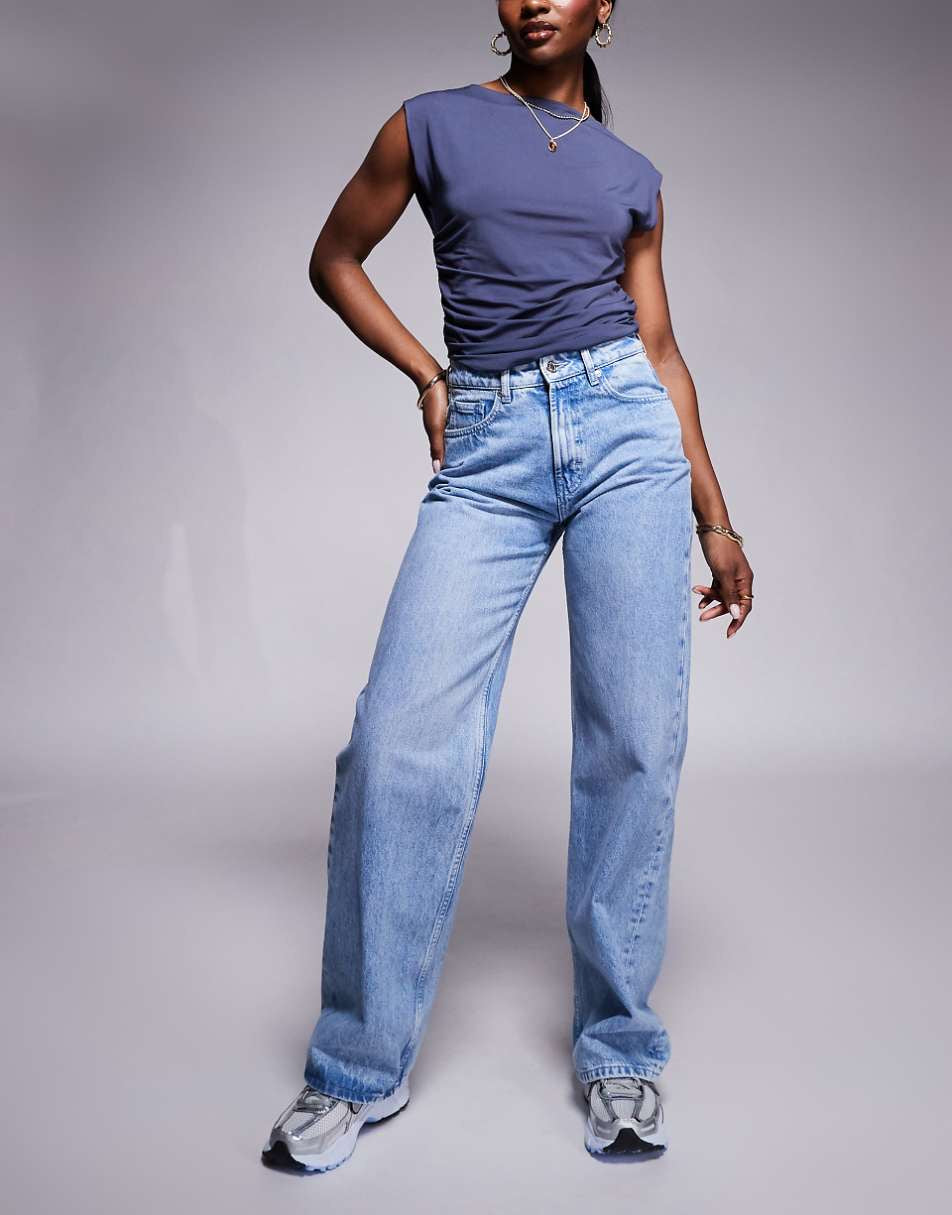 STRAIGHT-FIT JEANS IN BRIGHT-BLUE RIGID DENIM - HUGO