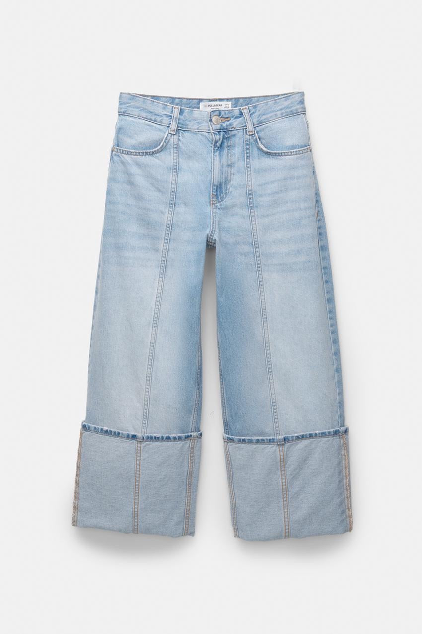 Baggy jeans with turn-up hems - PULL&BEAR
