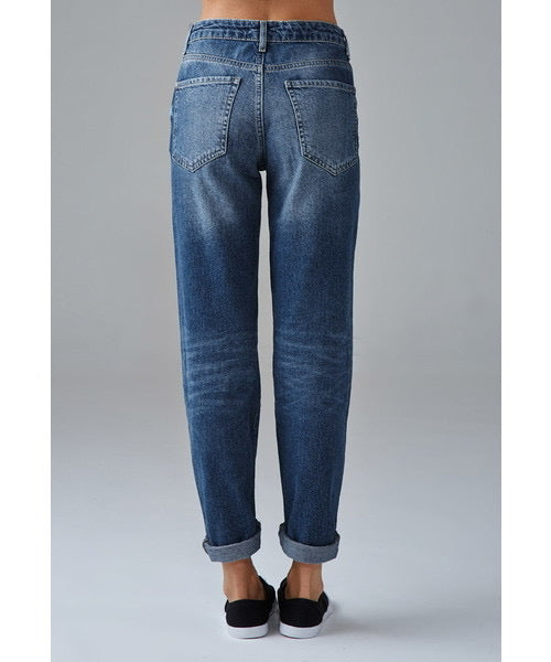 Distressed Boyfriend Jeans - Forever21