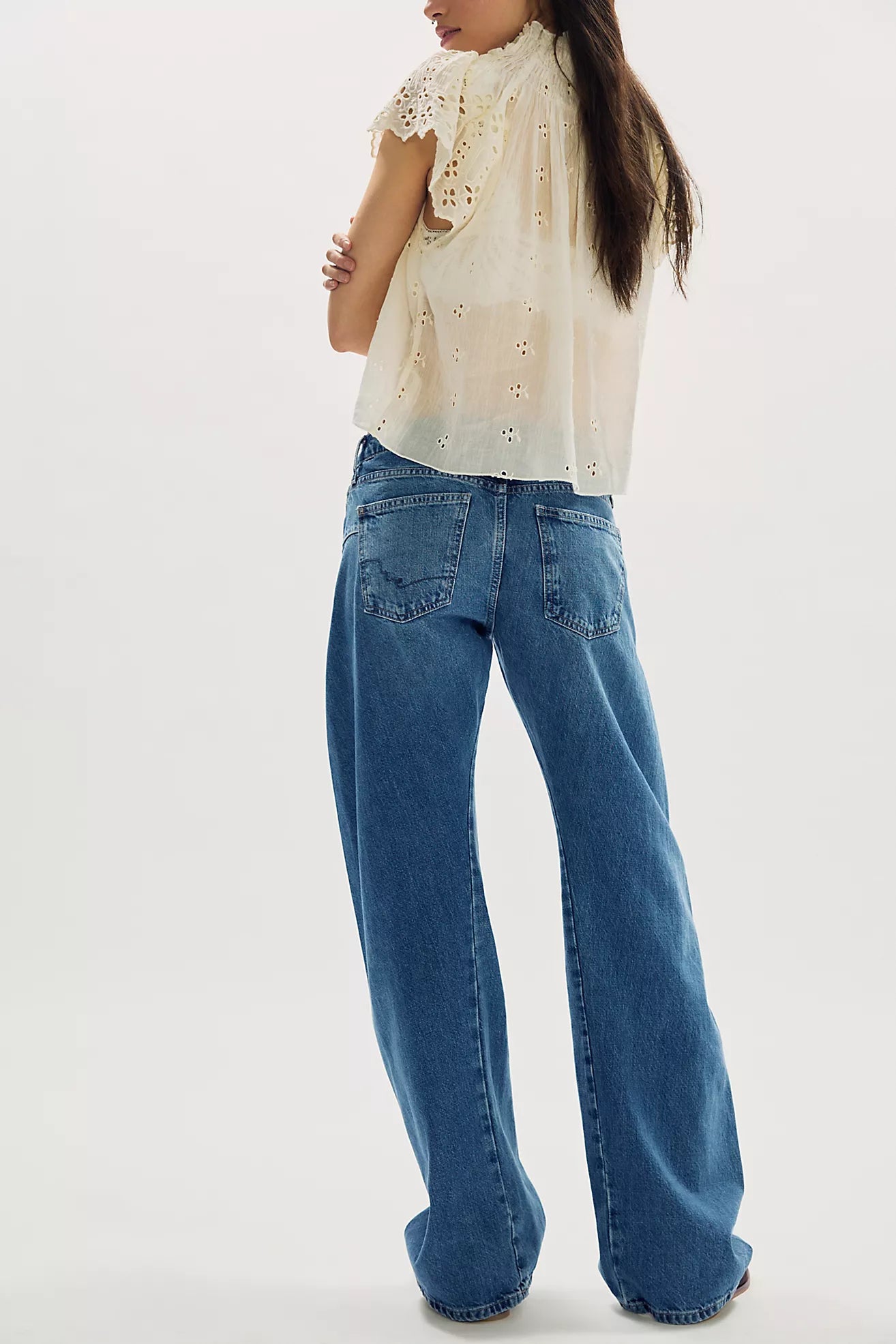 Free People - We The Free Fable Low-Rise Twisted Bowed Jeans