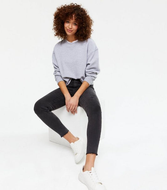 Ripped High Rise Skinny Jeans - New look