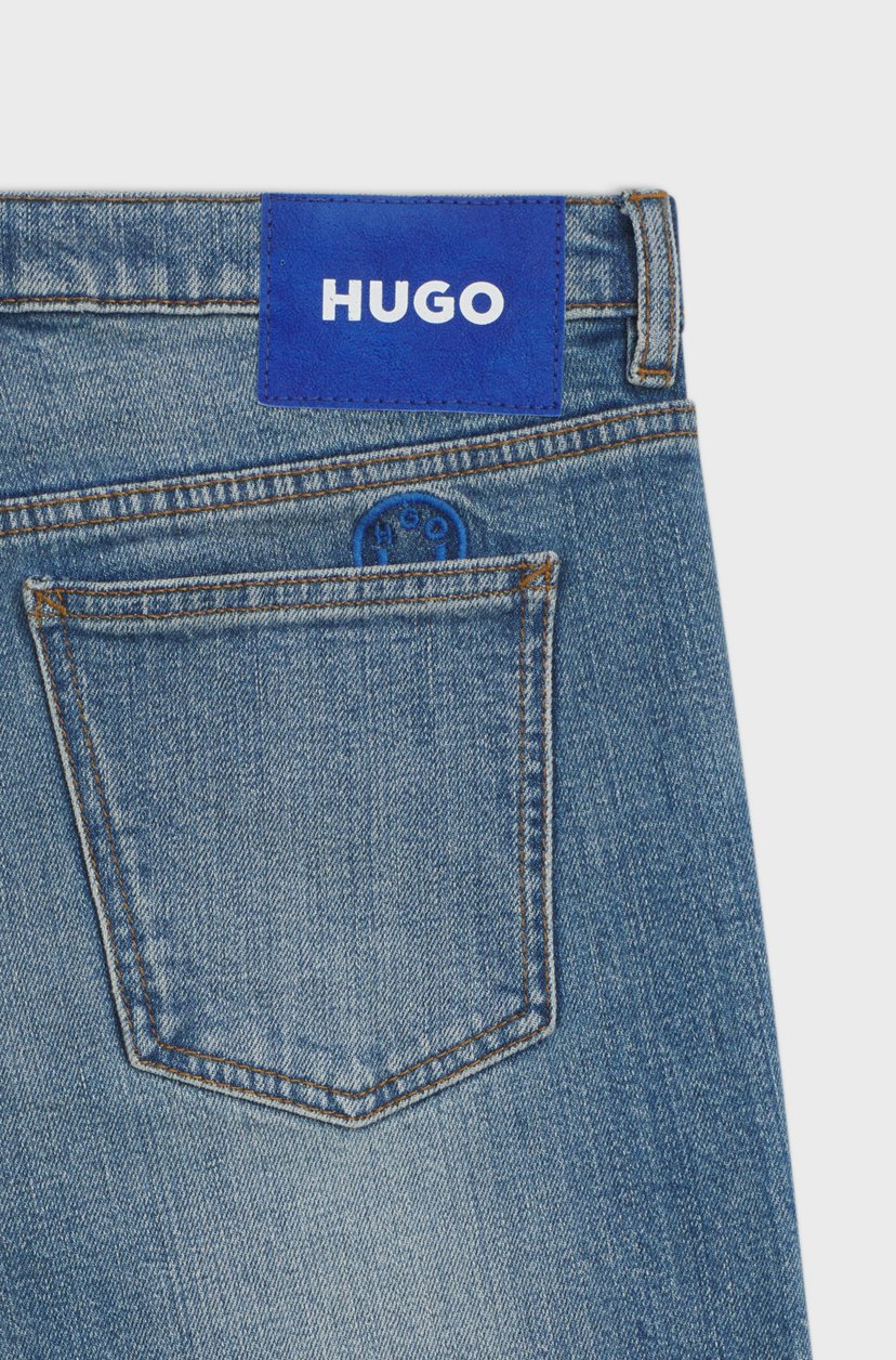 FLARED-LEG JEANS IN ATLANTIC-BLUE COMFORT-STRETCH DENIM - HUGO