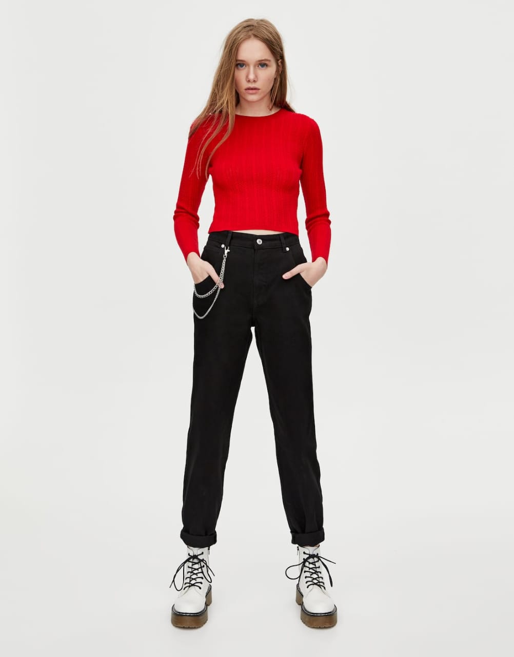 black slouchy jeans - PULL&BEAR