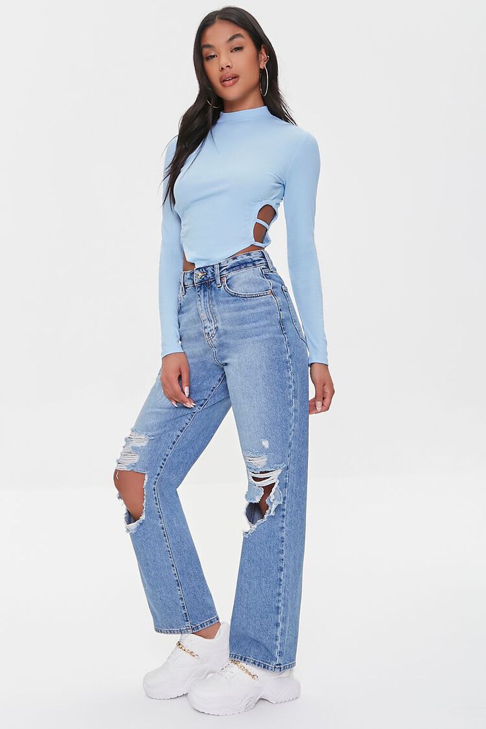 Premium Destroyed 90s-Fit Jeans - Forever21