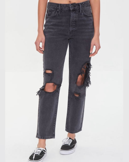 Distressed Mom jeans - Forever21