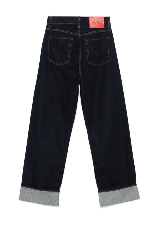 Loose-Fit Turn Up Jeans - HUGO