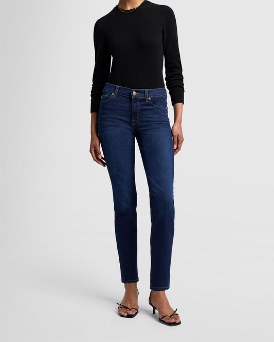 ROXANNE ANKLE Mid Waist Slim dark blue jeans -  7 FOR ALL MANKIND