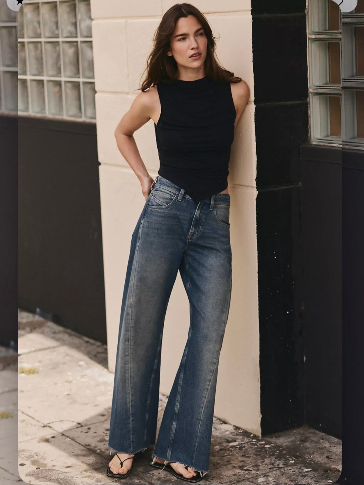 Free People - Alter Ego Wide-Leg Twisted Jeans-We The Free