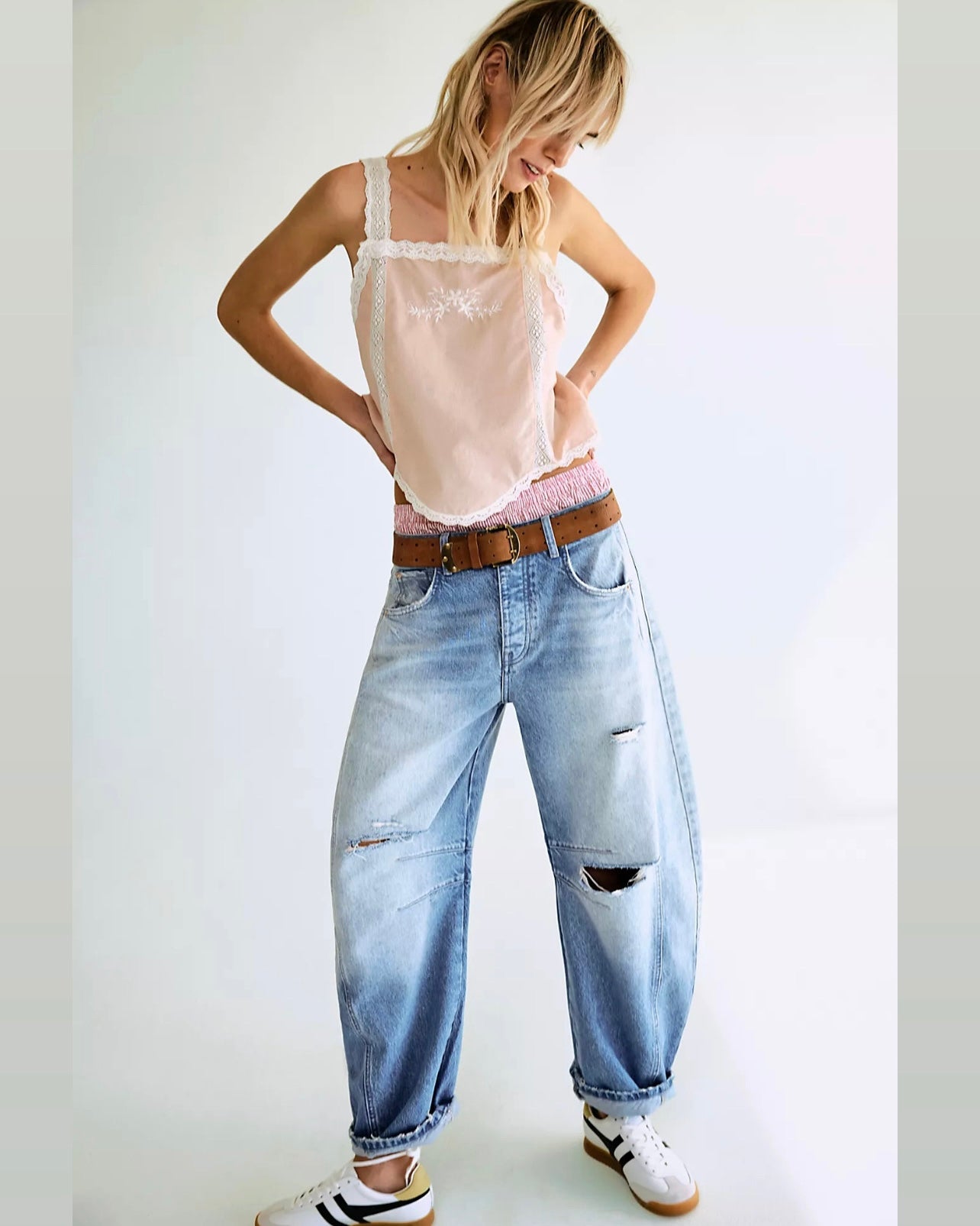 Free People - We The Free Good Luck Mid-Rise Barrel Jeans
