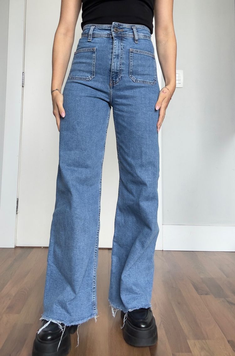 ZW COLLECTION WIDE-LEG HIGH-WAIST JEANS - ZARA