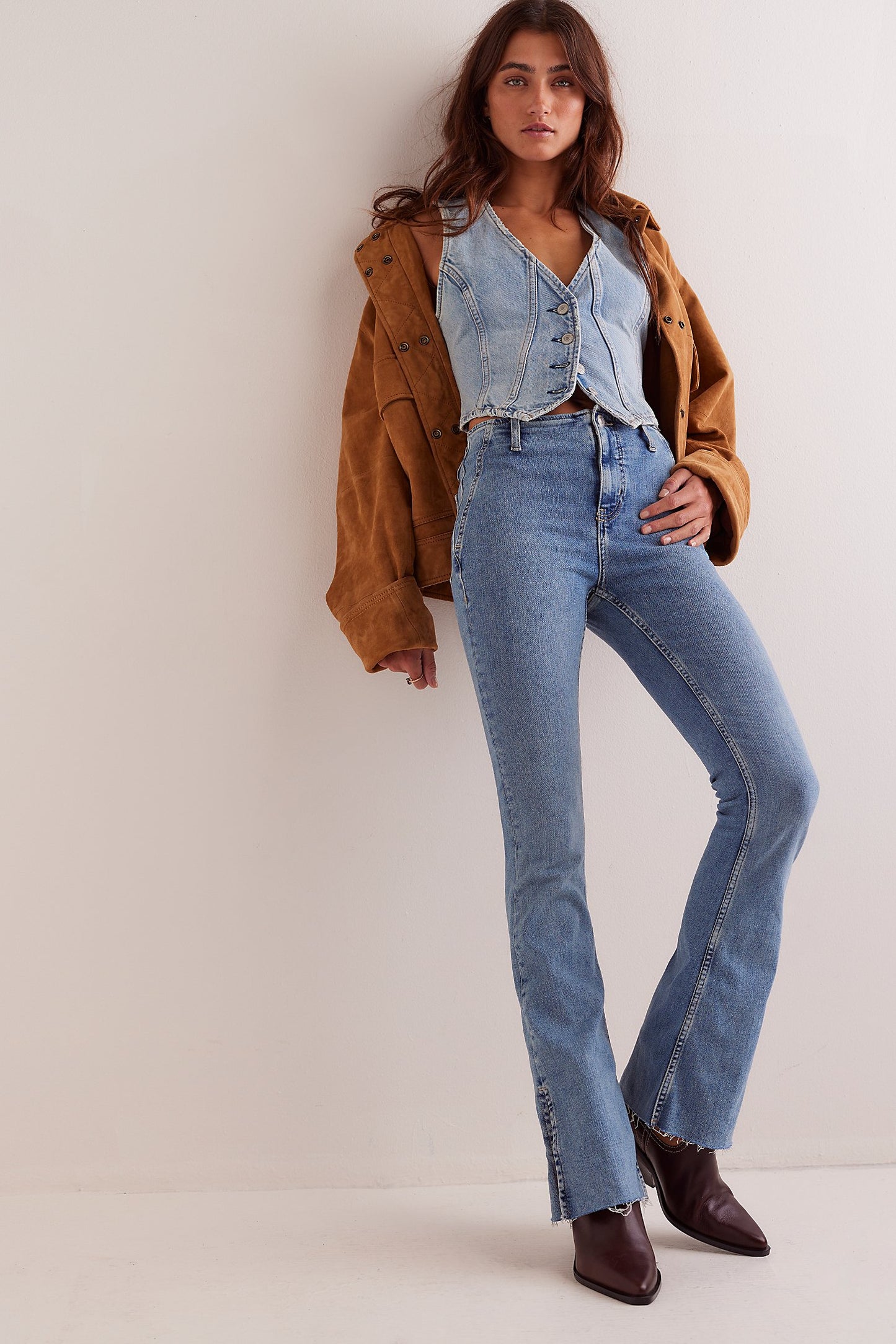 Level Up Slit Flare Jean - we the free