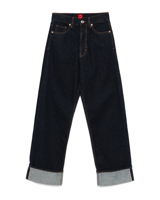 Loose-Fit Turn Up Jeans - HUGO