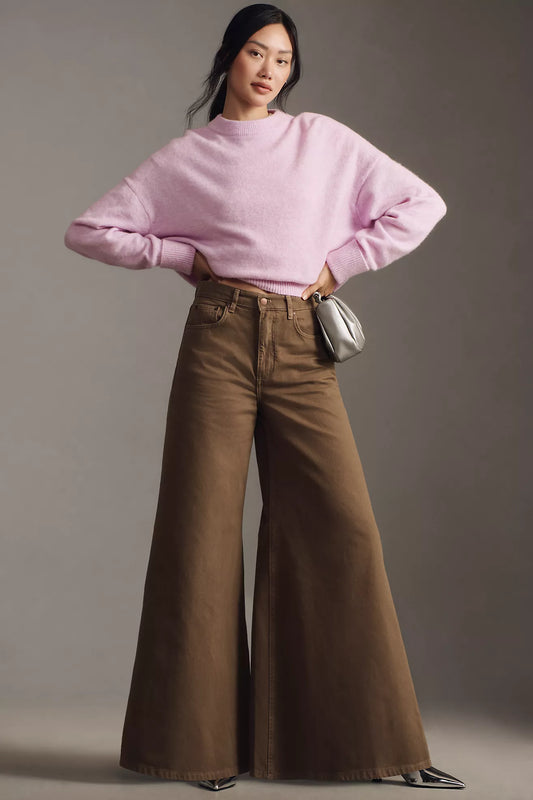 Pilcro - High-Rise SUPER Wide-Leg Puddle Jeans