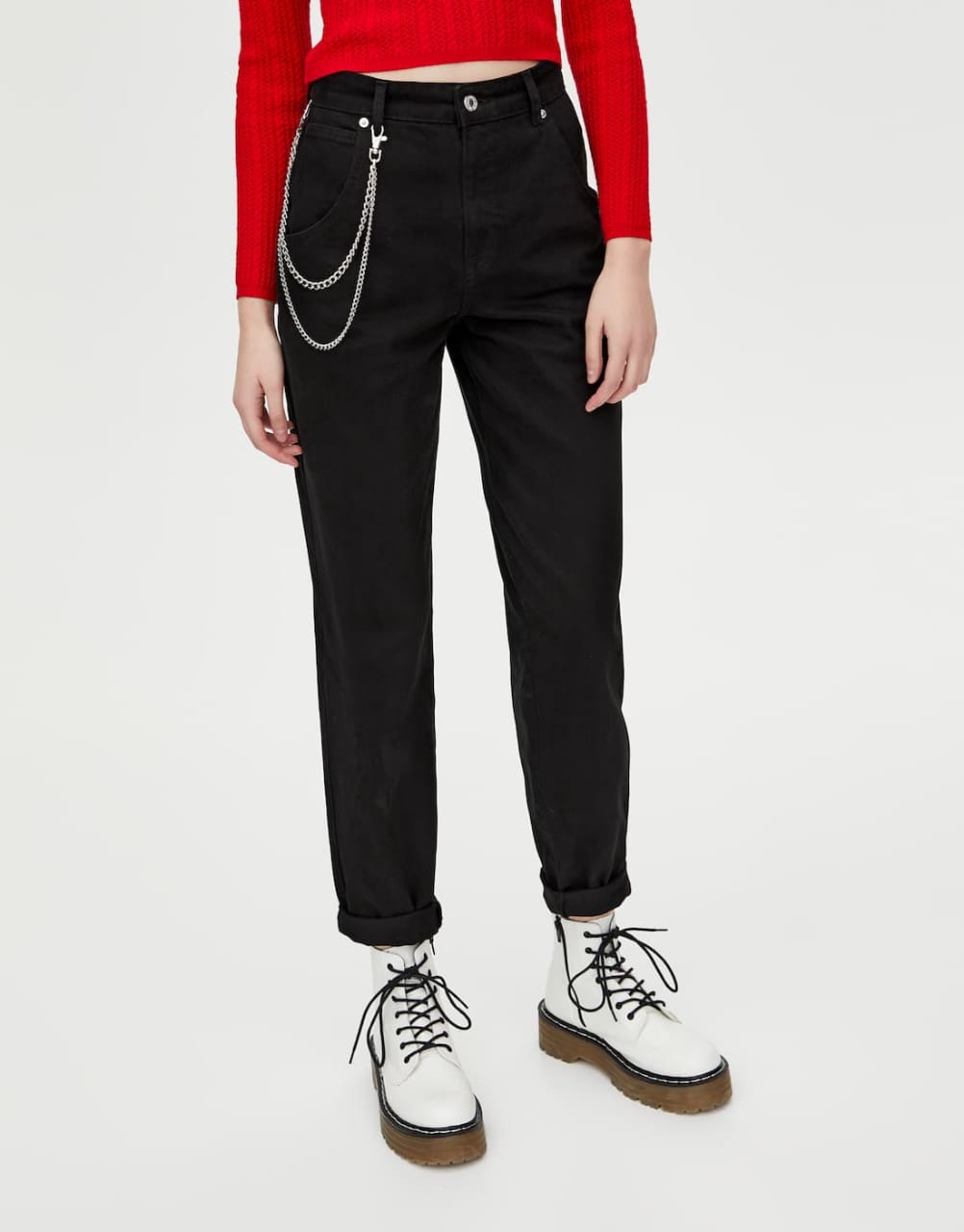 black slouchy jeans - PULL&BEAR