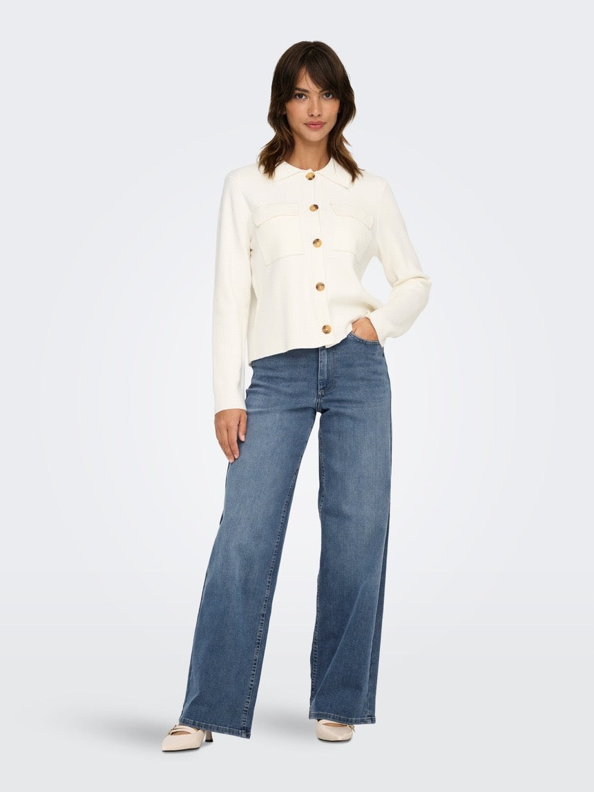 ONLMADISON HIGH WAIST WIDE LEG FIT JEANS - ONLY